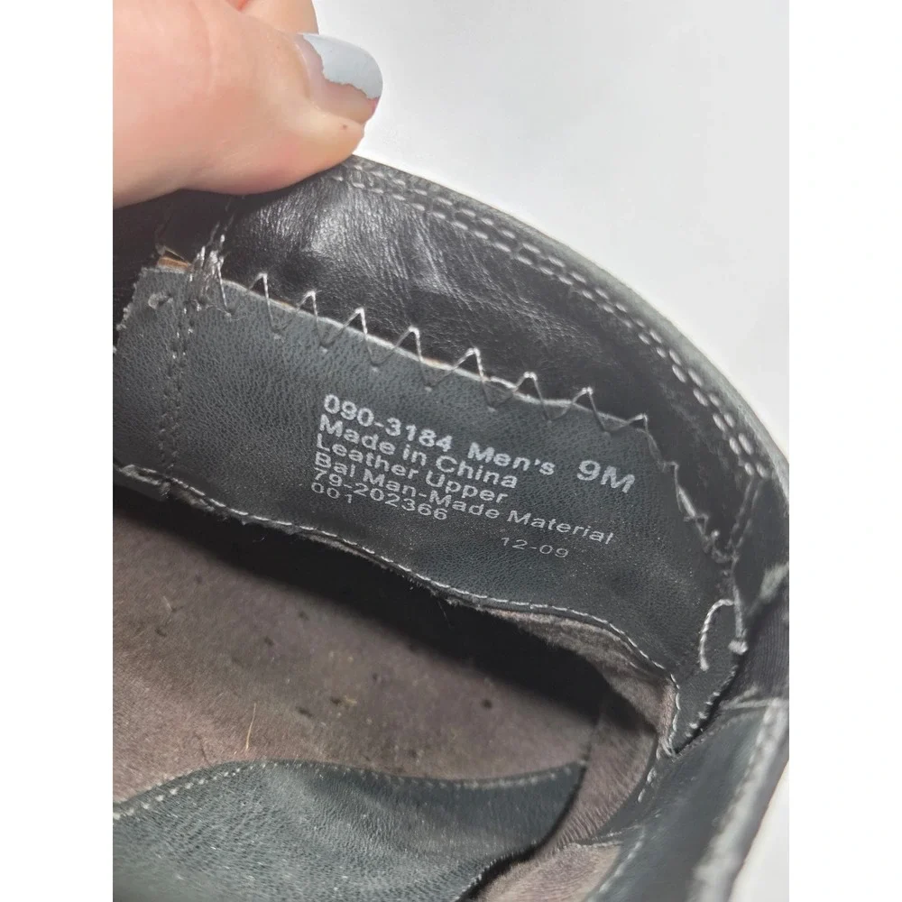 Dockers Mens Black Leather Slip On Square‎ Toe Dress Loafers 090-3184 Size 9M